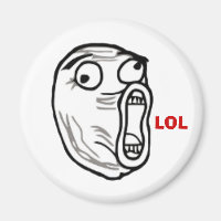 LOL Guy Internet Mème face Réfrigérateur Magnets