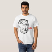 LOL Guy Rage Comics Internet Meme face T-shirts (Voorkant volledig)