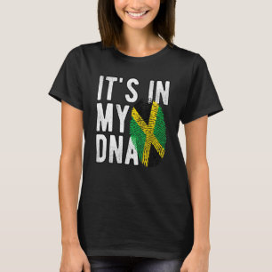 Lol het zit in mijn DNA Jamaica vlag Vingerafdruk T-shirt