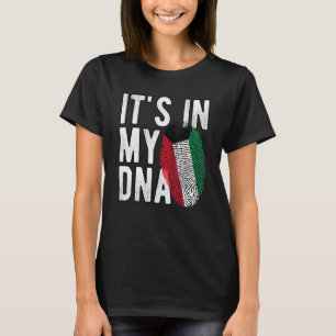 Lol, het zit in mijn DNA Koeweit vlag Vingerafdruk T-shirt