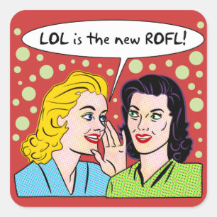 LOL is de nieuwe ROFL Vierkante Sticker