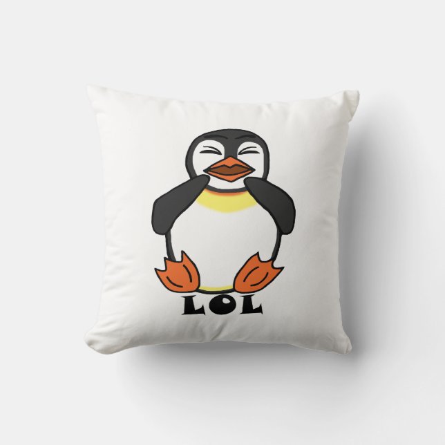 LOL Lachpinguïn Kussen (Voorkant)