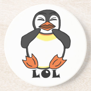 LOL Lachpinguïn Zandsteen Onderzetter