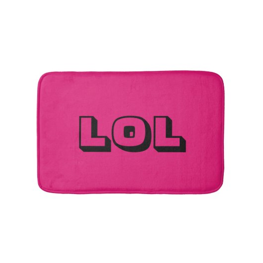 "LOL" Laugh Out Loud Cute & Funny Bath Mat (Voorkant)