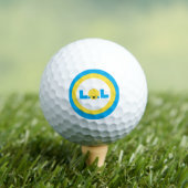 LOL Laugh Out Loud Emoji Blue Yellow Golfballen (Insitu Shirt)