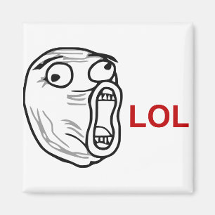LOL Laugh Out Loud Rage Face Meme Magneet