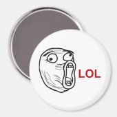 LOL Laugh Out Loud Rage Face Meme Magneet (Voorkant / Achterkant)