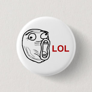 LOL Laugh Out Loud Rage Face Meme Ronde Button 3,2 Cm