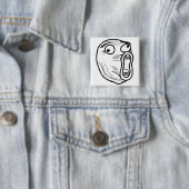 LOL Laugh Out Loud Rage Face Meme Vierkante Button 5,1 Cm (In situ)
