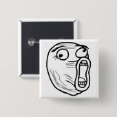 LOL Laugh Out Loud Rage Face Meme Vierkante Button 5,1 Cm (Voorkant /achterkant)