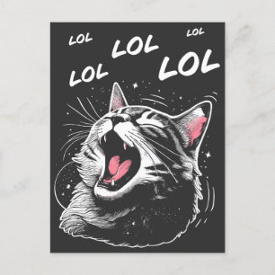 LOL Laughing Cat Feestdagenkaart