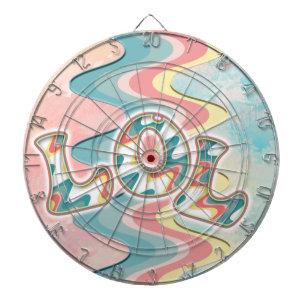 lol ~ lichtgolven keramisch ornament dartbord