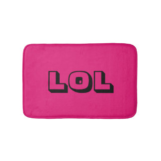 "LOL" Rire à voix haute Tapis de bain mignon et dr