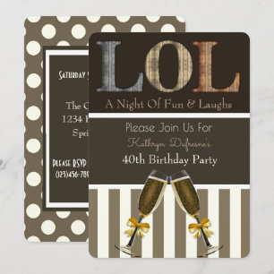 "LOL" Verjaardagsfeest Uitnodiging