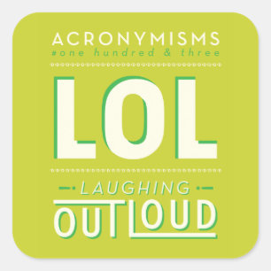 LOL VIERKANTE STICKER