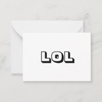 LOL zwarte, witte, gedurfde typografie modern