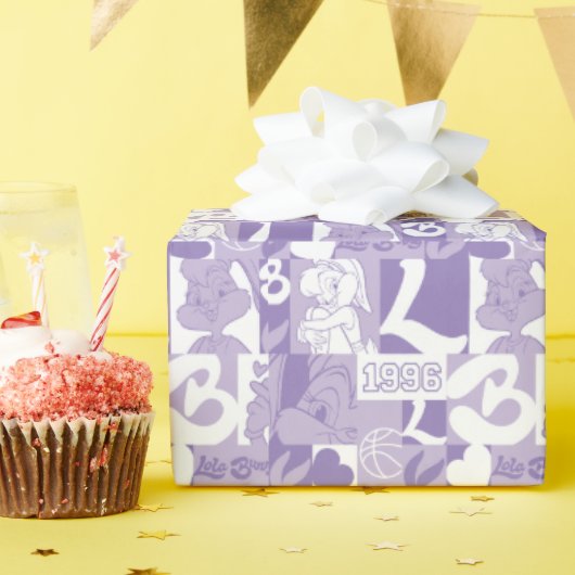 Lola '96-rasterpatroon cadeaupapier (Verjaardagsfeest)