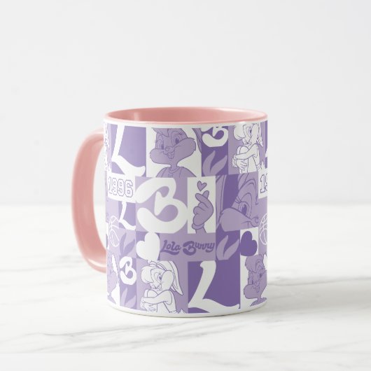 Lola '96-rasterpatroon mok (Voorkant links)