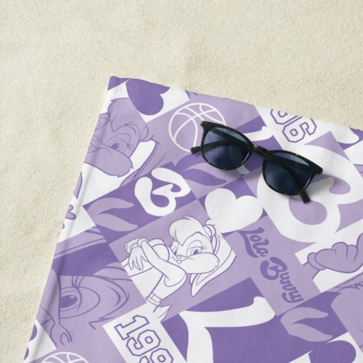 Lola '96-rasterpatroon strandlaken (In situ)