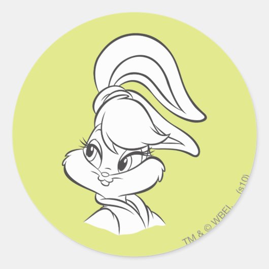 Lola Bunny Expressive Ronde Sticker (Voorkant)