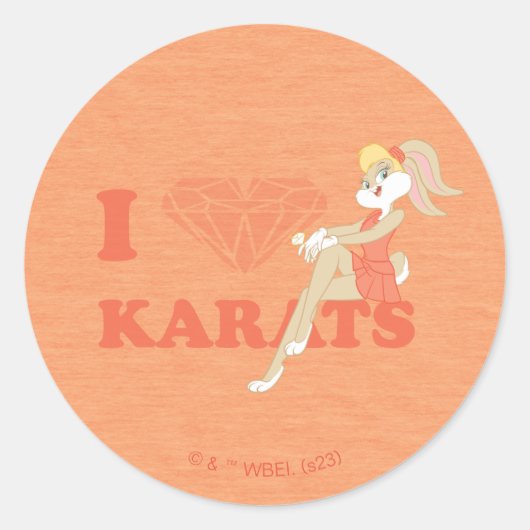 Lola Bunny I Hart Karats Ronde Sticker (Voorkant)