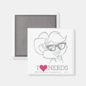 Lola Bunny - I Heart Nerds Magneet (Voorkant / Achterkant)
