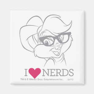 Lola Bunny - I Heart Nerds Magneet