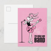 Lola Bunny Ik ben bij de band Briefkaart (Voorkant / Achterkant)
