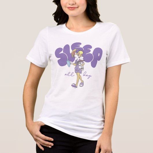 Lola Bunny Sleep All Day Tri-Blend Shirt (Voorkant)