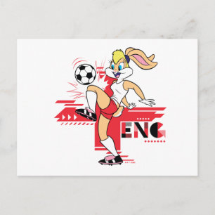 Lola Bunny Team Engeland Voetbal Grafisch Briefkaart