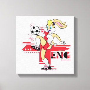 Lola Bunny Team Engeland Voetbal Grafisch Canvas Afdruk