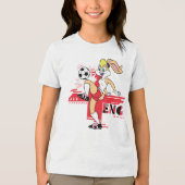 Lola Bunny Team England Soccer Graphic Tri-Blend Shirt (Voorkant)