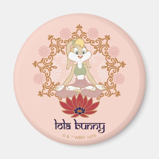 Lola Bunny Yoga Lotus Pose Magneet (Voorkant)