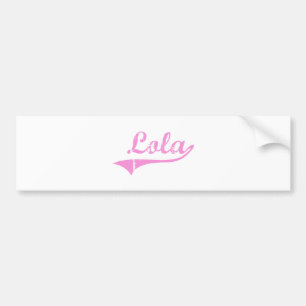 Lola Classic Style Name Bumpersticker