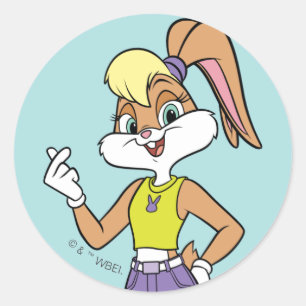 Lola Finger Heart Ronde Sticker