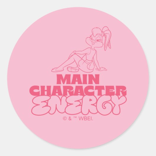Lola Main Character Energy Ronde Sticker (Voorkant)