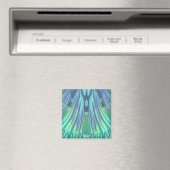 LOLA ~ Motif Abstrait ~ Cascade Verte ~ Aimant (In Situ (Lave-vaisselle))