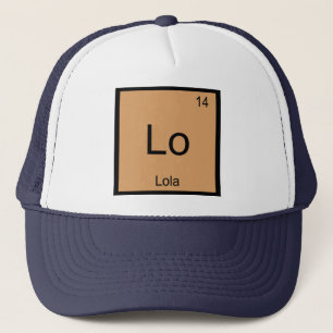 Lola Naam Chemie Element Periodiek Systeem Trucker Pet