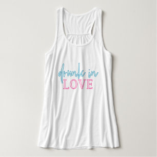LOLA Pink Blue Neon Drunk In Love Bachelorette Tanktop