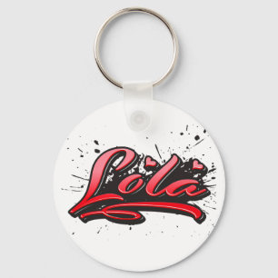 Lola red Heart Graffiti Schlüsselanhänger Sleutelhanger
