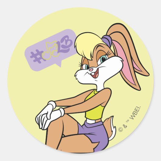 Lola Sitting Ronde Sticker (Voorkant)