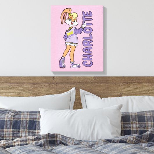 Lola TUNE SQUAD™ Varsity Heart Canvas Afdruk (Insitu (Slaapkamer))