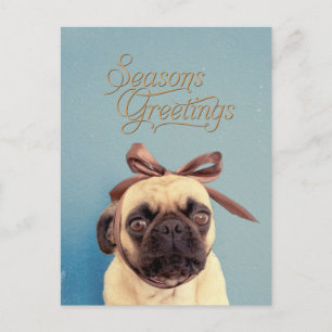 Lola with bow briefkaart