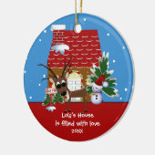 Lola's Love House Kerstversiering Keramisch Ornament (Links)
