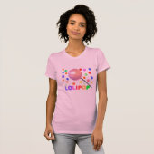 LOLIPOP-Dames A Pet Sleeve Raglan T-shirt (Voorkant volledig)