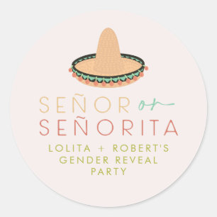 LOLITA Señor of Señorita Fiesta Gender Reopenbaarm Ronde Sticker