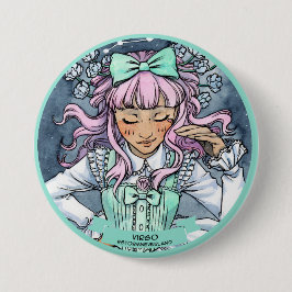 Lolita Zodiac: Virgo Ronde Button 7,6 Cm