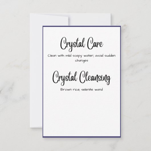 Lolite Crystal Signification Carte (Dos)