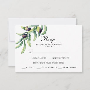 L'Olivier mariage RSVP avec le choix du repas