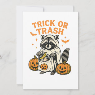Lollige Wasbeer Truc of Kletskoek Halloween Kaart